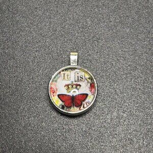Sally Jean “It Is What It Is” Pendant 1" Artisan Quote Necklace Charm